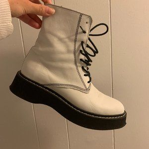 White Leather Boots